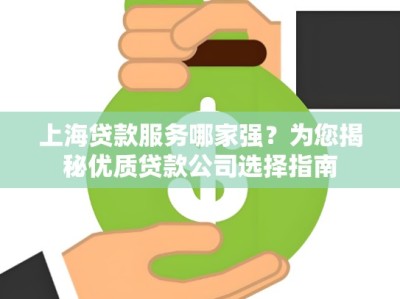 上海贷款服务哪家强？为您揭秘优质贷款公司选择指南