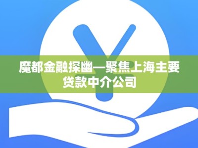 魔都金融探幽—聚焦上海主要贷款中介公司